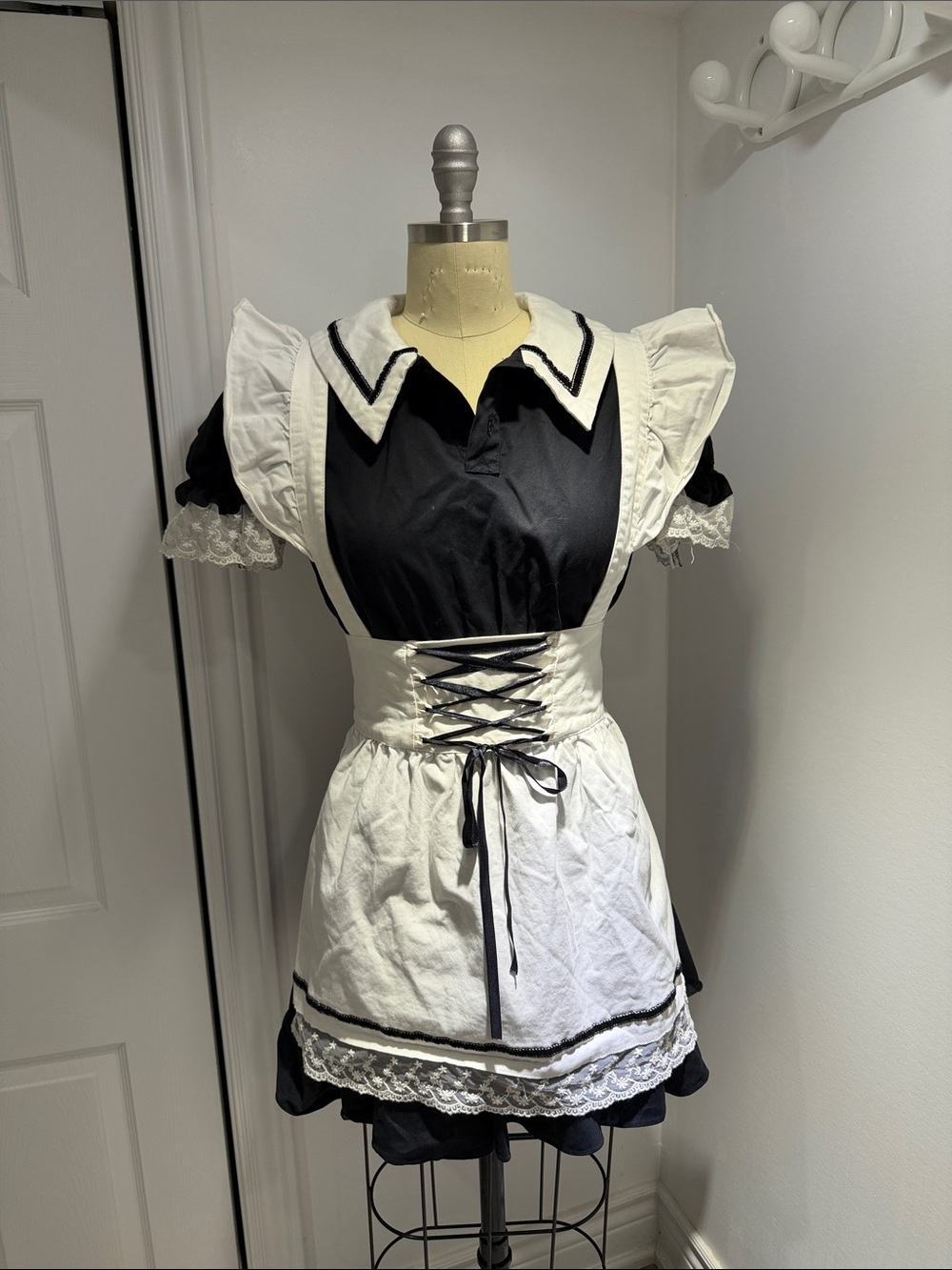 Classic Black & White Maid Costume for Kids